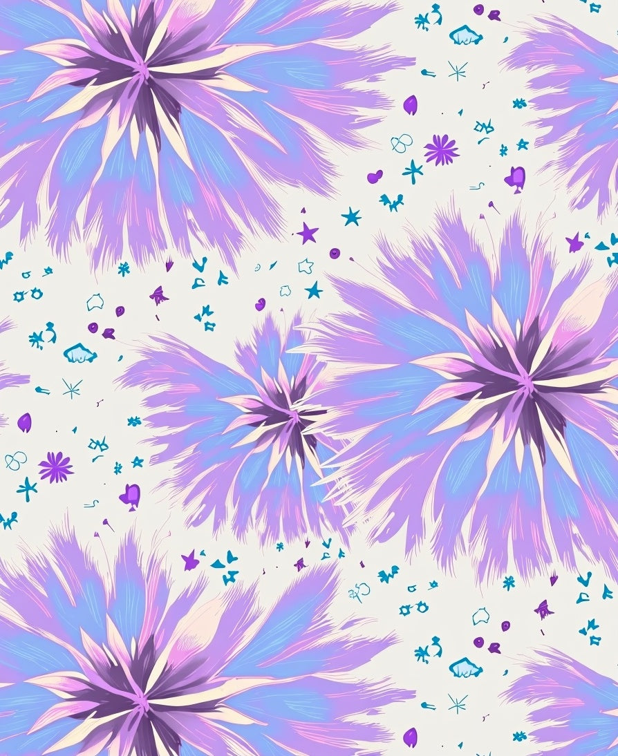 Whimsical Floral Explosion Pattern Rug