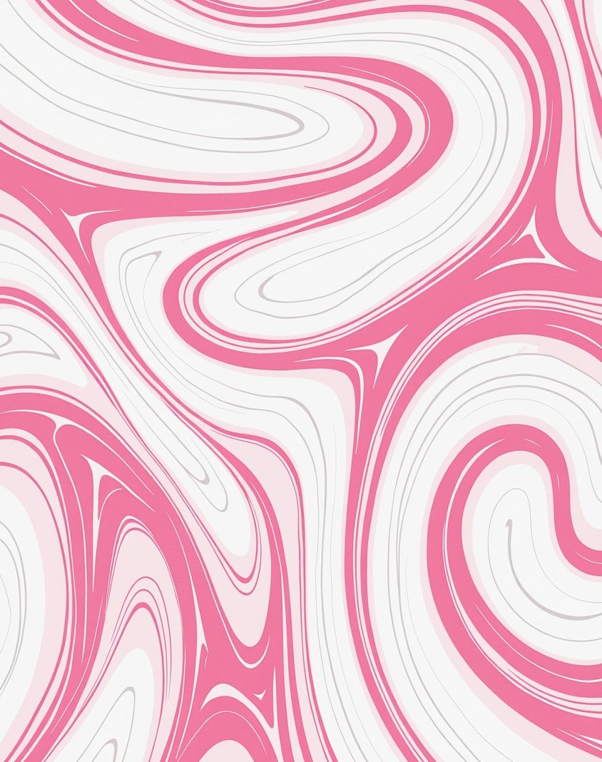 Pink Swirl Marbling Abstract Rug