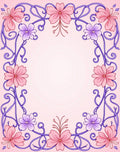 Floral Vines In Pink And Purple Design Rug