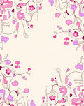 Delicate Pink Floral Abstract Art Rug