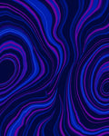Dark Blue Purple Swirling Lines Rug