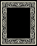 Elegant Flourish Border Rug Design Rug