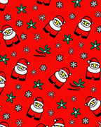 Festive Red Santa Snowflakes Holiday Collage Rug