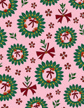 Crimson Bow Leaf Medallion Garden Rug