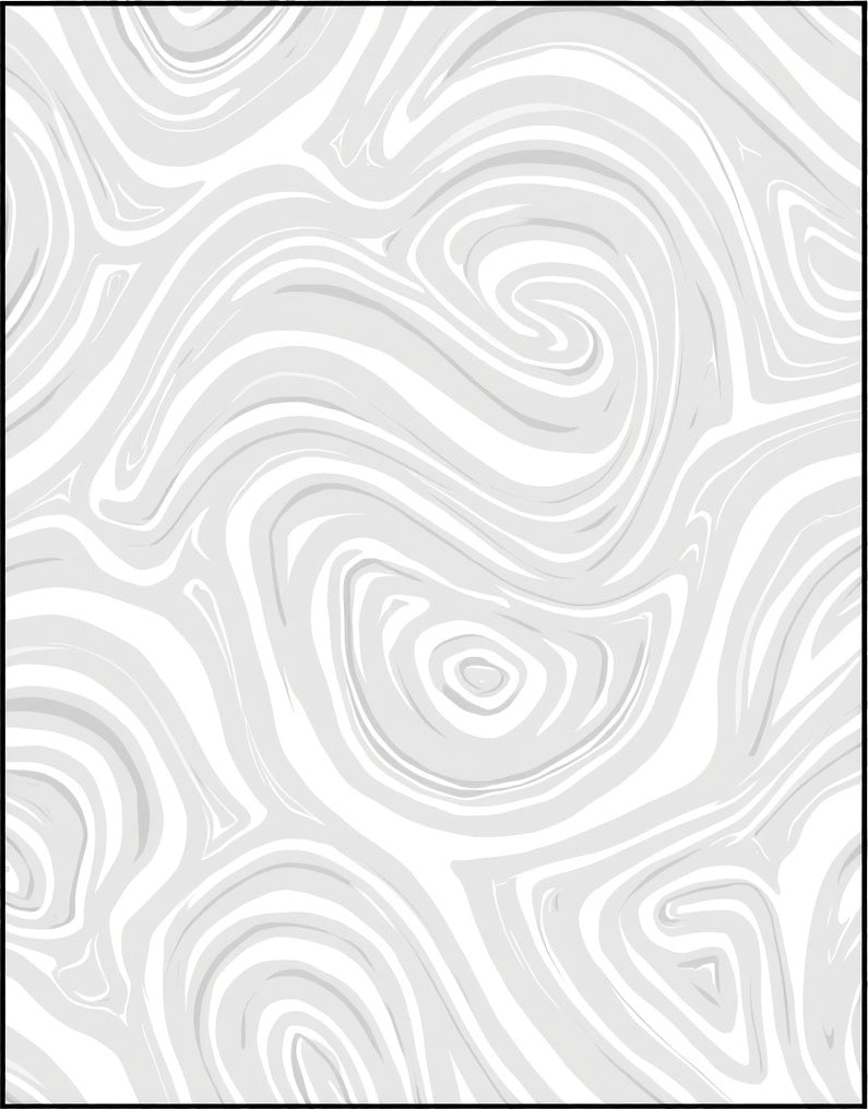 Abstract Swirls Organic Pattern Rug