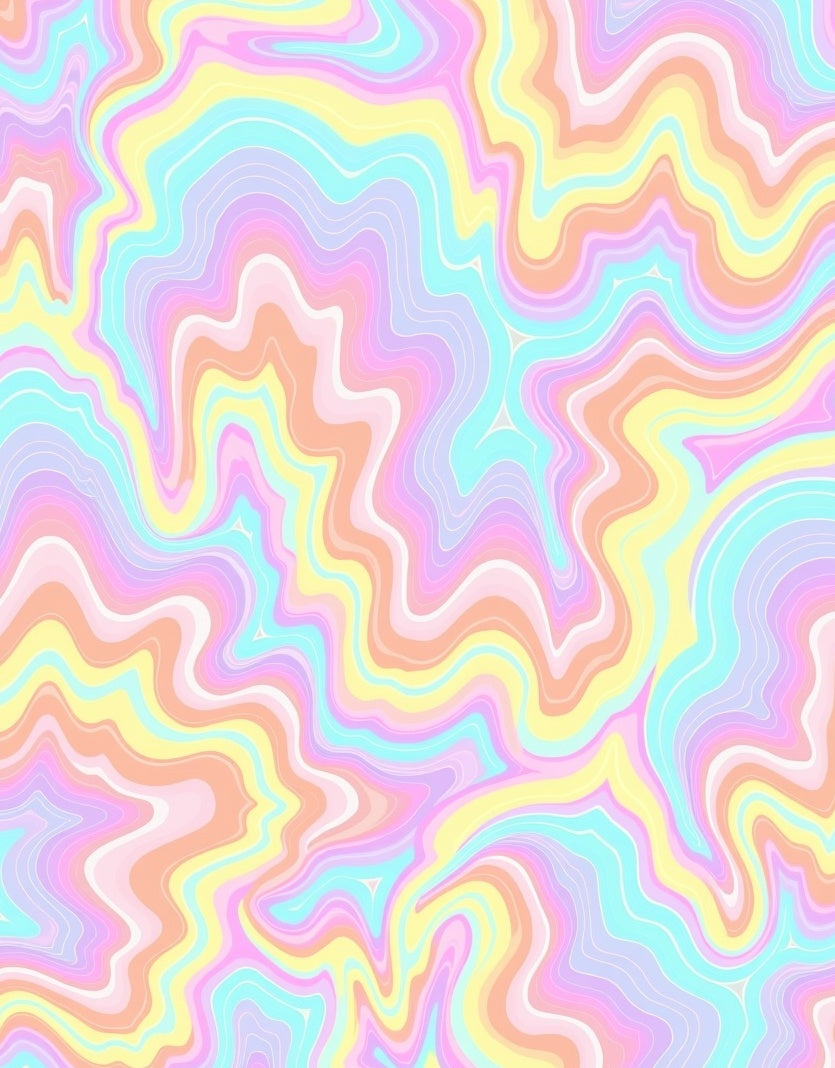 Pastel Swirl Marble Pattern Rug