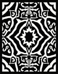 Abstract Black White Bold Pattern Rug