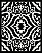 Abstract Black White Bold Pattern Rug