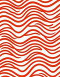 Bold Red Wavy Stripe Pattern Rug
