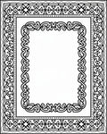 Intricate Black White Floral Patterned Rug