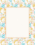 Whimsical Floral Pattern With Red Accents Rug