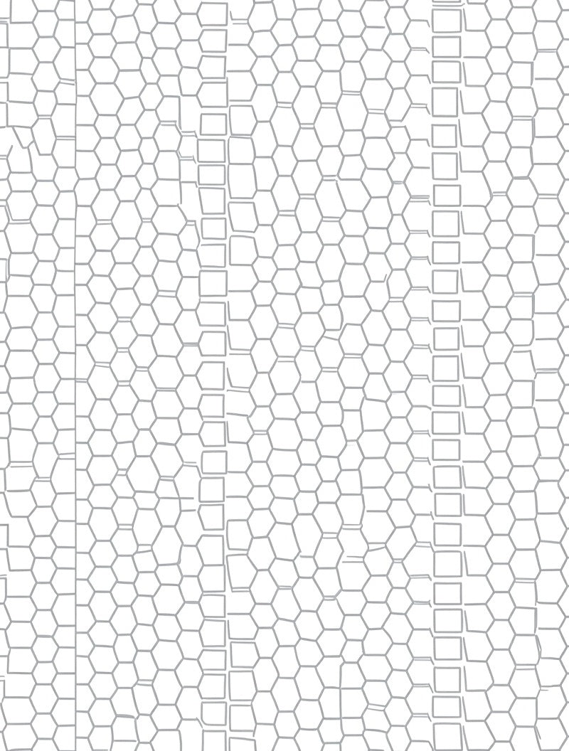 Abstract Hexagonal Grid Pattern Rug