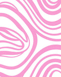 Pink Stripe Abstract Flow Rug
