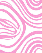 Pink Stripe Abstract Flow Rug