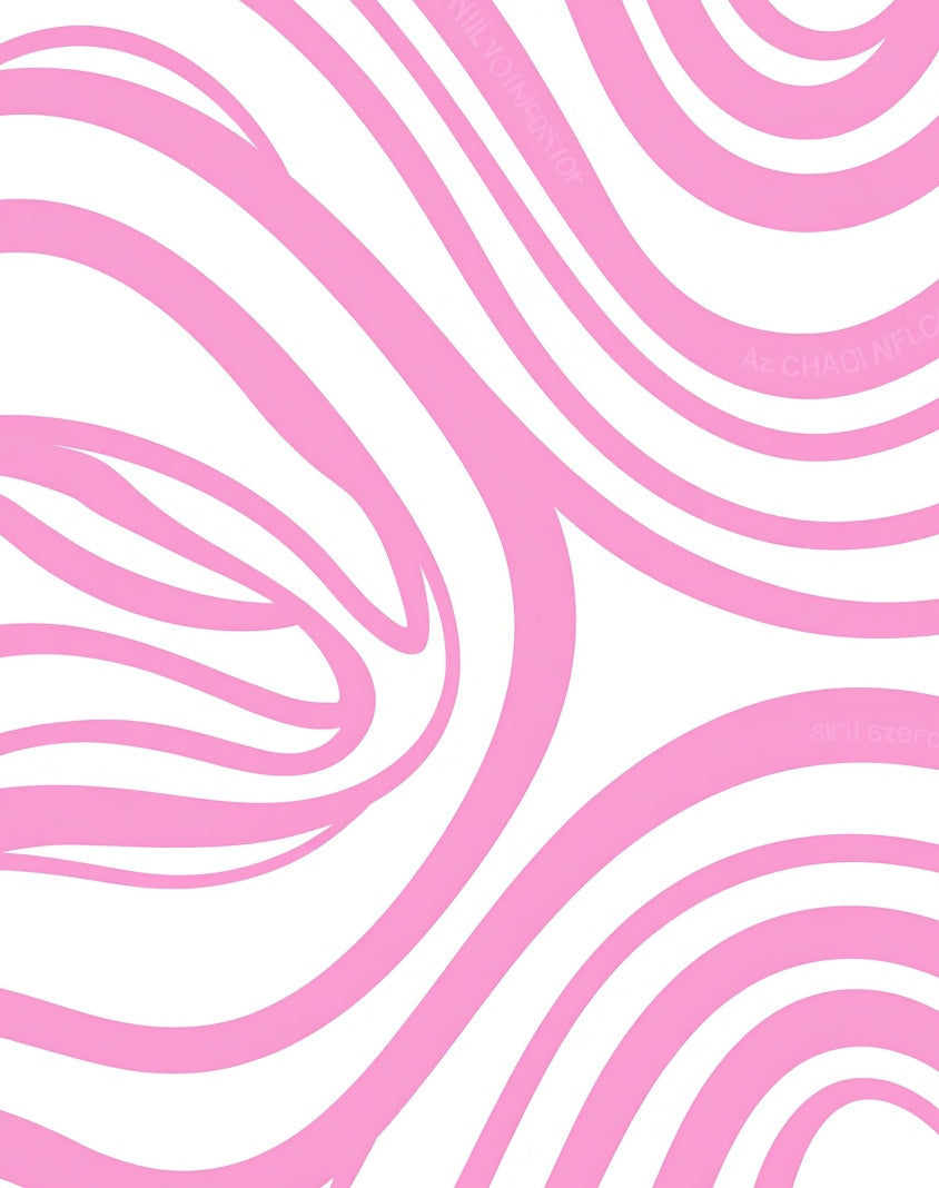 Pink Stripe Abstract Flow Rug