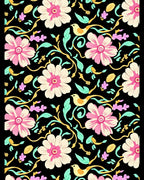 Whimsical Floral Bird Pattern Design Rug