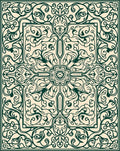 Ornate Floral Medallion Pattern Rug