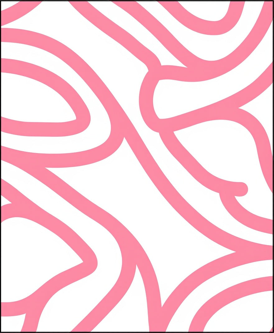 Pink Swirls Abstract Pattern Rug