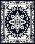 Elegant Floral Mandala Lace Design Rug