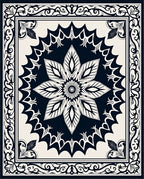 Elegant Floral Mandala Lace Design Rug