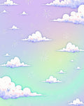 Dreamy Sky Clouds and Stars Rug