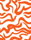 Dynamic Orange Swirl Pattern Rug