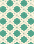 Teal Starburst Geometric Diamond Pattern Rug
