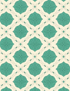Teal Starburst Geometric Diamond Pattern Rug