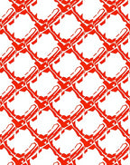 Bold Red Abstract Geometric Pattern Rug