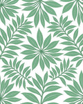 Green Leafy Fractal Pattern Rug