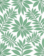 Green Leafy Fractal Pattern Rug