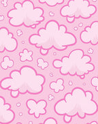 Pink Sky Cloud Pattern Rug