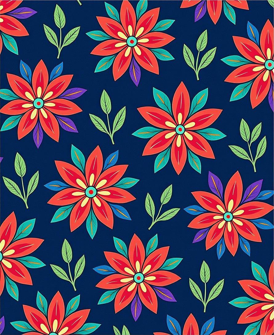 Bold Floral Pattern Design Rug