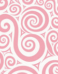 Pink Swirls and Triangles Pattern Rug