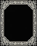 Black Cream Ornate Border Design Rug