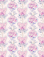 Pastel Floral Vine Pattern Rug