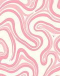 Pink Swirl Abstract Pattern Rug