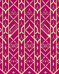 Geometric Art Deco Fuschia Pattern Rug