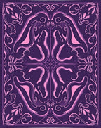 Abstract Swirls Lilac Pattern Rug