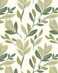Green Leafy Botanical Pattern Rug