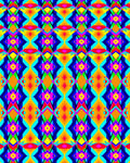 Vivid Geometric Diamond Pattern Design Rug