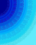Oceanic Gradient Intricate Pattern Rug
