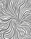 Black White Swirling Abstract Rug