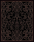 Art Nouveau Floral Outline Design Rug