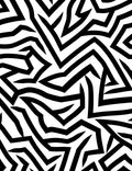 Abstract Black White Geometric Design Rug