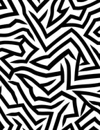 Abstract Black White Geometric Design Rug