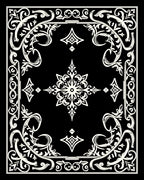 Classic Ivory Floral Scrollwork Design Rug