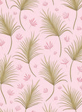 Tropical Palm Leaf Pink Pattern Rug