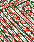 Abstract Red Green Swirl Stripes Rug