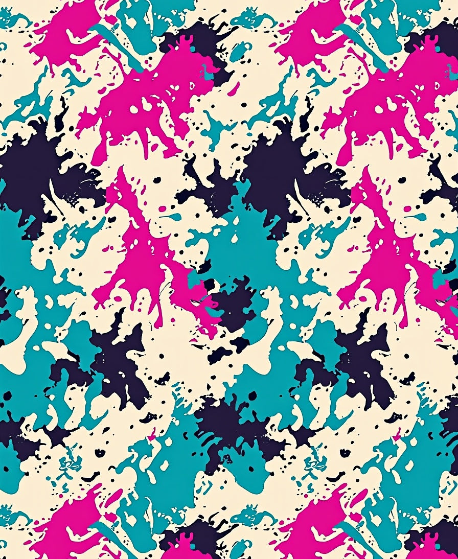 Vibrant Splatter Pattern Design Rug